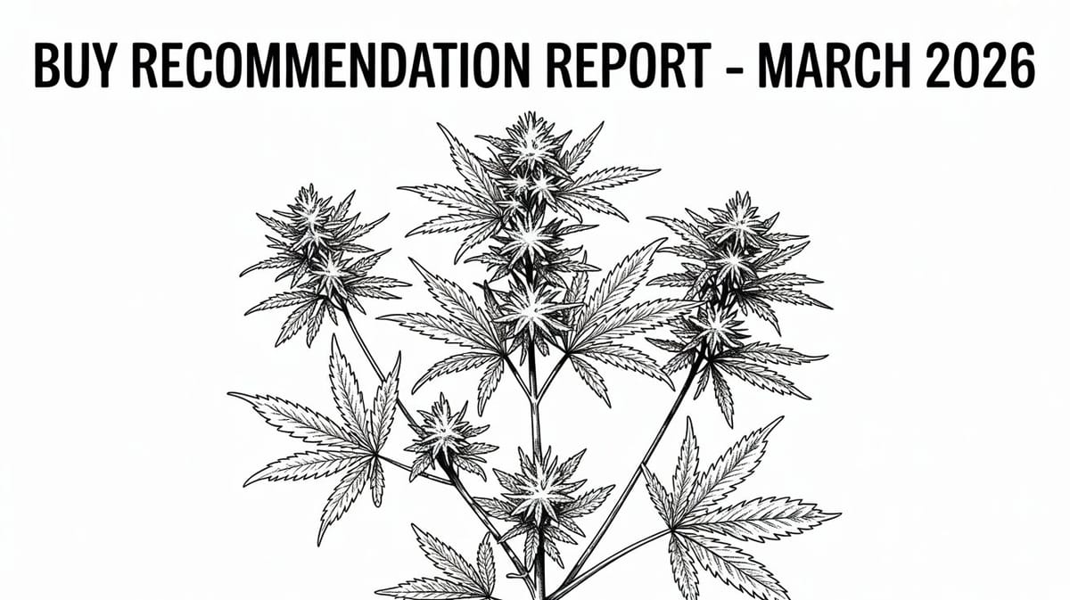 Buy Recommendation Report: Top Cannabis Products - March 2026